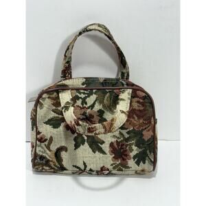 Yves Rocher Vintage Tapestry Cosmetic Makeup Toiletry Travel Purse Bag